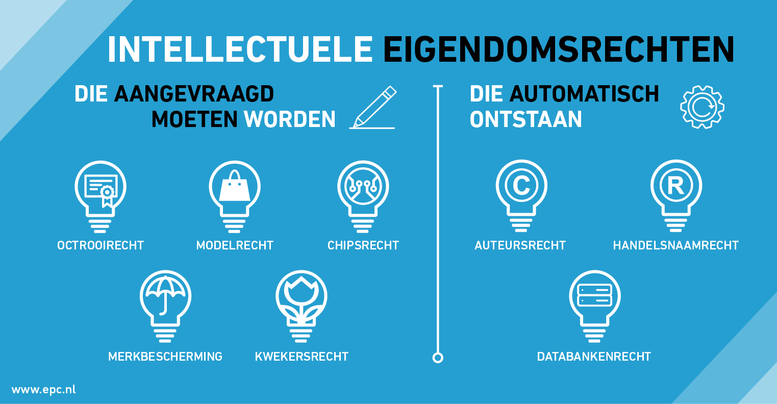 De verschillende Intellectuele Eigendomsrechten